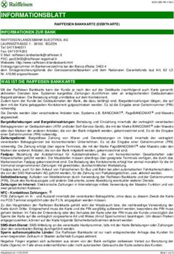 INFORMATIONSBLATT INFORMATIONEN ZUR BANK - Raiffeisen