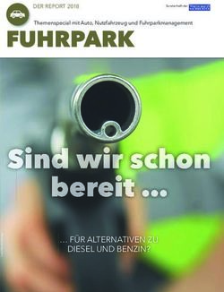 Sind wir schon bereit - FUHRPARK - F&Uuml;R ALTERNATIVEN ZU DIESEL UND BENZIN?