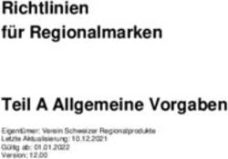 Richtlinien f&uuml;r Regionalmarken Teil A Allgemeine Vorgaben - Eigent&uuml;mer: Verein Schweizer Regionalprodukte Letzte Aktualisierung: 10.12.2021 G&uuml;ltig ...