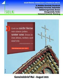 Gemeindebrief Mai - August 2021 - St. Matth&auml;us-Gemeinde, Brunsbrock St. Matth&auml;us-Gemeinde, Stellenfelde Bethlehemsgemeinde, Bremen Zionsgemeinde ...