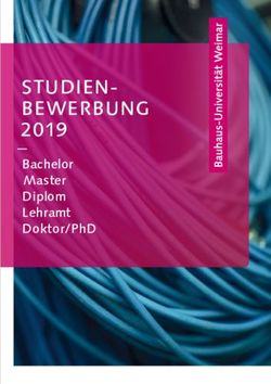 STUDIEN-BEWERBUNG 2019 - BACHELOR MASTER DIPLOM LEHRAMT DOKTOR/PHD - BAUHAUS-UNIVERSITÄT WEIMAR