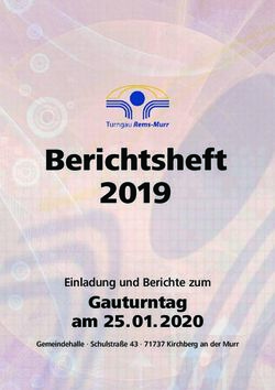 Berichtsheft 2019 Gauturntag am 25.01. 2020 - Einladung und Berichte zum - Turngau Rems-Murr