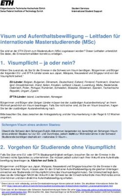 Visum Und Aufenthaltsbewilligung - Leitfaden Für Internationale ...