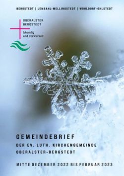 MITTE DEZEMBER 2022 BIS FEBRUAR 2023 - Kirche Bergstedt