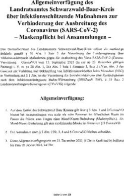 Allgemeinverf&uuml;gung des Landratsamtes Schwarzwald-Baar-Kreis &uuml;ber infektionssch&uuml;tzende Ma&szlig;nahmen zur Verhinderung der Ausbreitung des Coronavirus ...