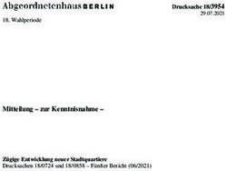 Mitteilung - zur Kenntnisnahme-Drucksache 18/3954 29.07.2021 - Abgeordnetenhaus von Berlin