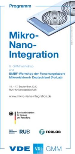 Mikro- Nano-Integration - Programm 8. GMM-Workshop und BMBF-Workshop der Forschungslabore Mikroelektronik Deutschland (ForLab) - VDE