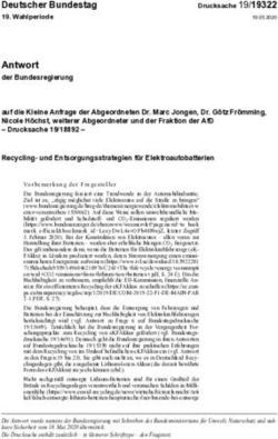 Antwort der Bundesregierung - Deutscher Bundestag