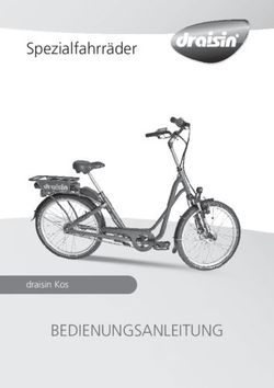 BEDIENUNGSANLEITUNG - Spezialfahrr&auml;der - draisin Kos - Draisin GmbH
