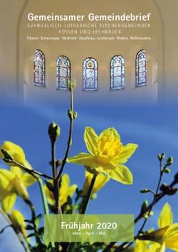 Gemeinsamer Gemeindebrief - Fr&uuml;hjahr 2020 - EVANGELISCH-LUTHERISCHE KIRCHENGEMEINDEN - Evangelisch-Lutherische ...
