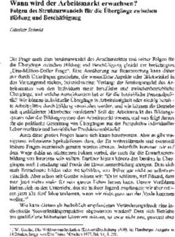 Wann wird der Arbeitsmarkt erwachsen? Folgen des Strukturwandels f&uuml;r die &Uuml;berg&auml;nge zwischen Bildung und Besch&auml;ftigung