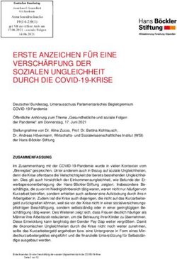 ERSTE ANZEICHEN FÜR EINE VERSCHÄRFUNG DER SOZIALEN UNGLEICHHEIT DURCH DIE COVID-19-KRISE