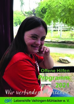 Programm 2021 Offene Hilfen - Lebenshilfe Vaihingen-M&uuml;hlacker e. V - Lebenshilfe Vaihingen ...