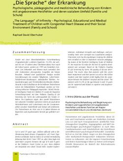 "Die Sprache" der Erkrankung - Mag. Dr. Raphael David ...