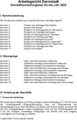 Arbeitsgericht Darmstadt - Geschäftsverteilungsplan für das Jahr 2020 - Arbeitsgerichtsbarkeit Hessen