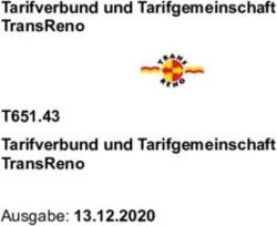 TARIFVERBUND UND TARIFGEMEINSCHAFT TRANSRENO - T651.43 TARIFVERBUND UND TARIFGEMEINSCHAFT TRANSRENO AUSGABE: 13.12.2020