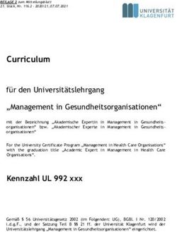 Curriculum für den Universitätslehrgang - Universität Klagenfurt