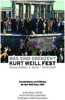 Pressekonferenz zur Er&ouml;ffnung des Kurt Weill Festes 2020 - am 28. Februar, 14.00 Uhr Radisson Blu F&uuml;rst Leopold Hotel Friedensplatz 1, 06844 ...