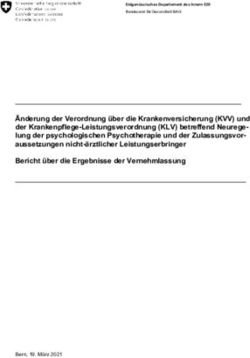 &Auml;nderung der Verordnung &uuml;ber die Krankenversicherung (KVV) und der Krankenpflege-Leistungsverordnung (KLV) betreffend Neuregelung der ...