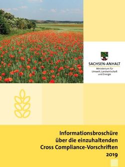 Informationsbroschüre über die einzuhaltenden Cross Compliance-Vorschriften 2019 - Ministerium für Umwelt, Landwirtschaft und Energie ...