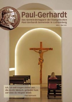 Das Gemeindemagazin der Evangelischen Paul-Gerhardt-Gemeinde in Lichtenberg - Ich, ich will tragen deine Last, die du dir, Mensch, geh&auml;ufet hast ...