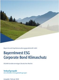 BayernInvest ESG Corporate Bond Klimaschutz - Verkaufsprospekt einschließlich Anlagebedingungen