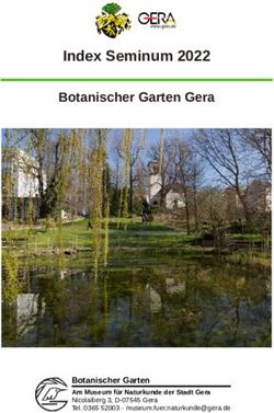 Index Seminum 2022 Botanischer Garten Gera Botanischer Garten