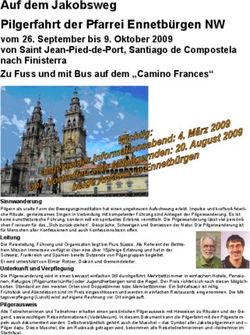 Auf dem Jakobsweg Pilgerfahrt der Pfarrei Ennetbürgen NW