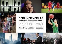 PREISLISTE 2021 BERLINER VERLAG - NACHRICHTEN AUS BERLIN UND DER WELT - Die Zeitungen
