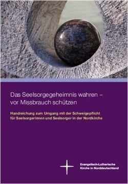 Das Seelsorgegeheimnis wahren - vor Missbrauch schützen - Handreichung zum Umgang mit der Schweigepflicht für Seelsorgerinnen und Seelsorger in ...