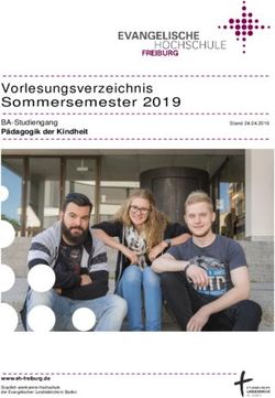 Vorlesungsverzeichnis Sommersemester 2019 - BA-Studiengang Pädagogik der Kindheit - Evangelische ...