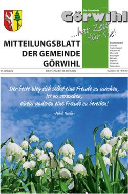 MITTEILUNGSBLATT DER GEMEINDE G&Ouml;RWIHL