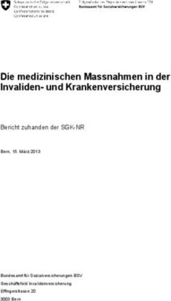 Die medizinischen Massnahmen in der Invaliden- und Krankenversicherung - Bericht zuhanden der SGK-NR