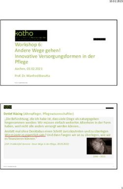 Workshop 6: Andere Wege gehen! Innovative Versorgungsformen in der Pflege