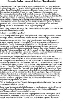 Europa im Denken von Joseph Ratzinger / Papst Benedikt