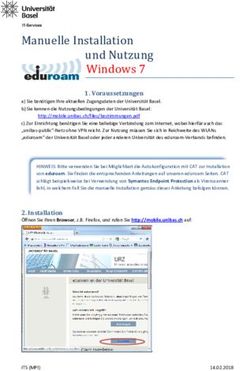 Manuelle Installation Windows 7 - eduroam an der ...