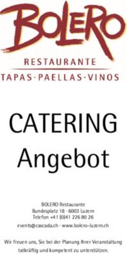 CATERING Angebot BOLERO Restaurante Bundesplatz 18 6003 Luzern Telefon +41 (0)41 226 80 26 www.bolero-luzern.ch Wir freuen ...