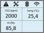 NOVOS 5 CO2 LCD Wohnraumfühler CO2 mit Temperatur, optional mit Feuchte - Thermokon
