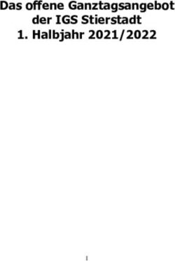 Das offene Ganztagsangebot der IGS Stierstadt 1. Halbjahr 2021/2022