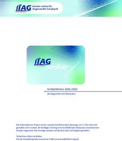 Herbst/Winter 2021-2022 - Vortragsreihe mit Diskussion