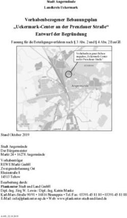 Vorhabenbezogener Bebauungsplan "Uckermark-Center an der Prenzlauer Stra&szlig;e" Entwurf der Begr&uuml;ndung