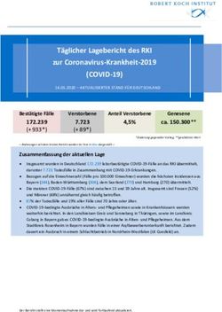 (COVID-19) Täglicher Lagebericht des RKI zur Coronavirus-Krankheit-2019