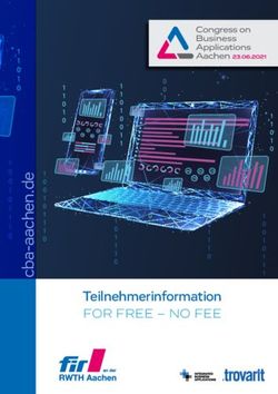 Teilnehmerinformation - FOR FREE - NO FEE