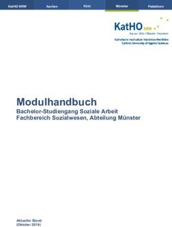 Modulhandbuch Bachelor-Studiengang Soziale Arbeit Fachbereich Sozialwesen, Abteilung Münster Aktueller Stand (Oktober 2019)