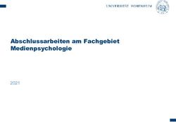 Abschlussarbeiten am Fachgebiet Medienpsychologie 2021