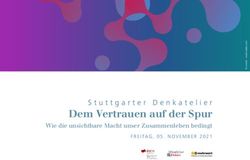 Dem Vertrauen auf der Spur - Stuttgarter Denkatelier FREITAG, 05. NOVEMBER 2021 - Agentur mehrwert