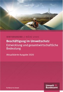 Besch&auml;ftigung im Umweltschutz - Entwicklung und gesamtwirtschaftliche Bedeutung Aktualisierte Ausgabe 2020 - Umweltbundesamt