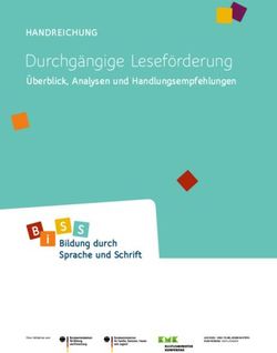 Durchgängige Leseförderung - Überblick, Analysen und Handlungsempfehlungen HANDREICHUNG
