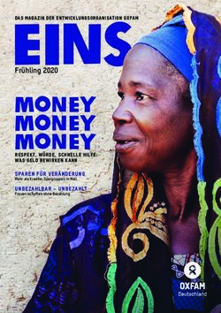 Money Money Money Fr&uuml;hling 2020 - Sparen f&uuml;r Ver&auml;nderung - Oxfam Deutschland