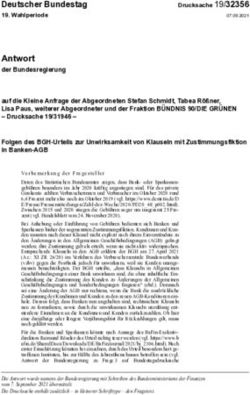 Antwort der Bundesregierung - Deutscher Bundestag